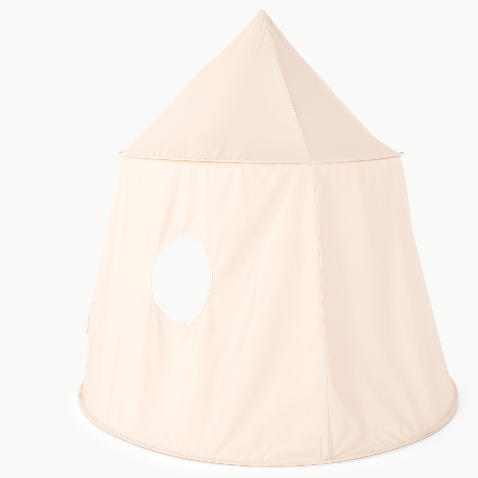 Cream@side view of cream tent